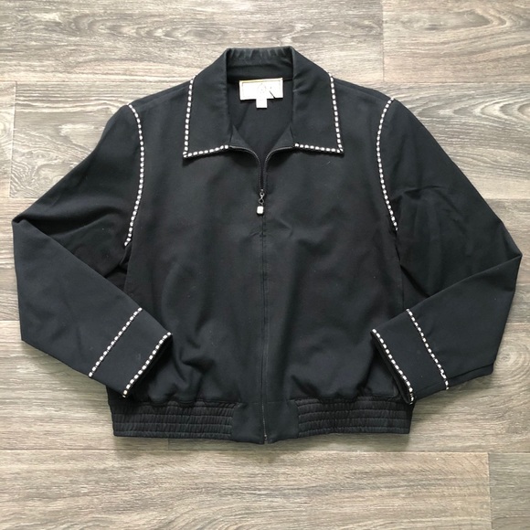 SALE🔥🔥ST.JOHN SPORT Black Bomber Jacket (Med) - Picture 4 of 8